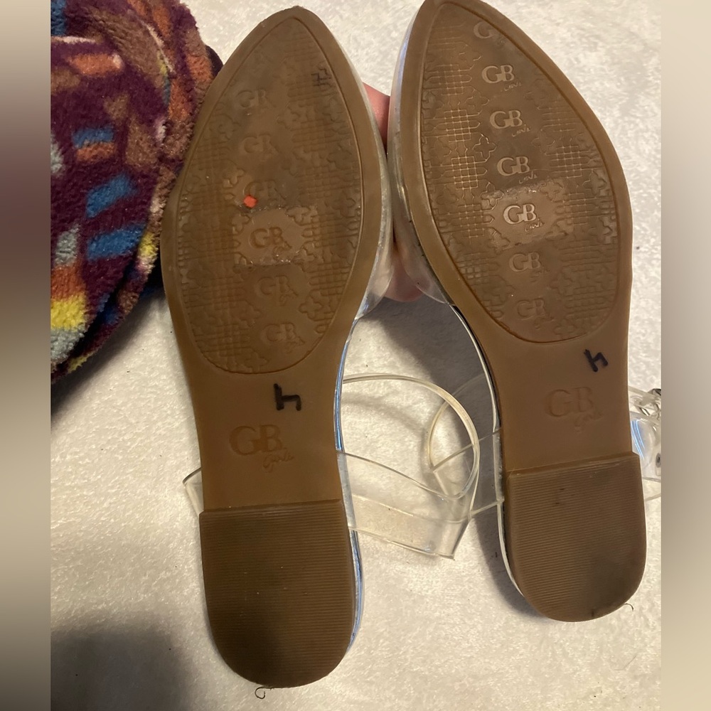 GB girls Transparent Sandals with Silver Embellishments - Picture 3 of 3